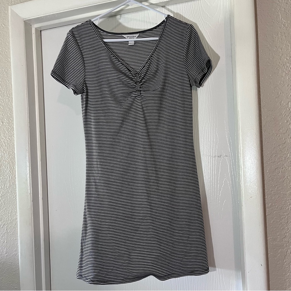 Arizona Jean Co. Black and White Striped Dress